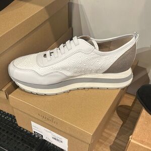 Naked Feet Off-White and Light Gray Sneakers